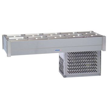Roband Refrigerated Bain Marie 4 X 1/2 Size, Pans Not Included, Double Row BR22