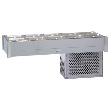 Roband Refrigerated Bain Marie 10 X 1/2 Size, Pans Not Included, Double Row BR25