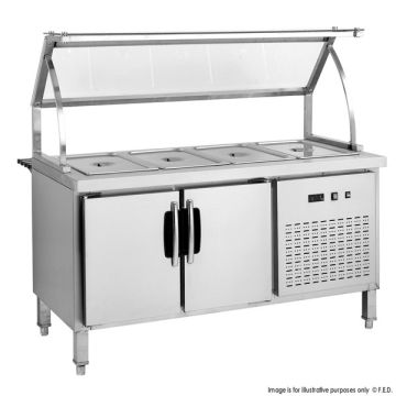 BS5C Chilled Five Pan Bain Marie Fridge