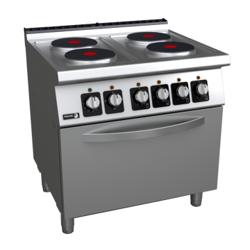 Fagor Kore 700 Series Commercial Electric 4 Burners with oven 800mm  C-E741