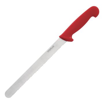 Hygiplas Serrated Slicer Red 250mm C897