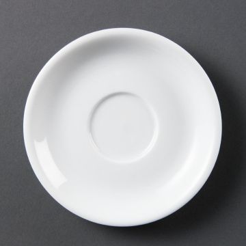 Olympia (Pack of 12) Whiteware Cappuccino Saucers CB470