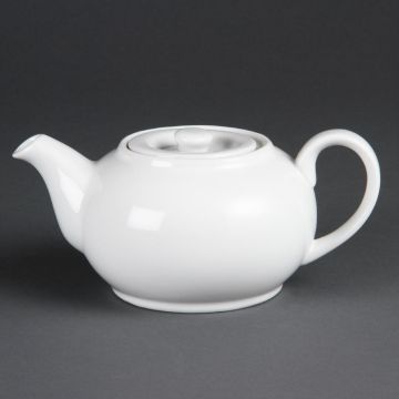 Olympia (Pack of 4) Whiteware Teapots 426ml CB473