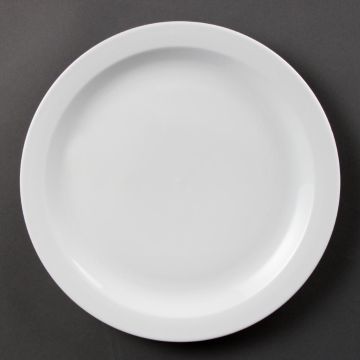 Olympia (Pack of 6) Whiteware Narrow Rimmed Plates 280mm CB491