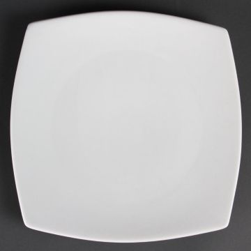 Olympia (Pack of 6) Whiteware Rounded Square Plates 270mm CB493