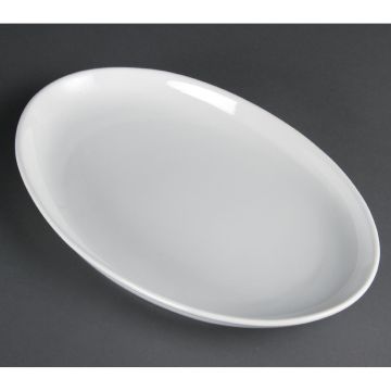 Olympia Whiteware French Deep Oval Plates 365mm (Pack of 2) CC891