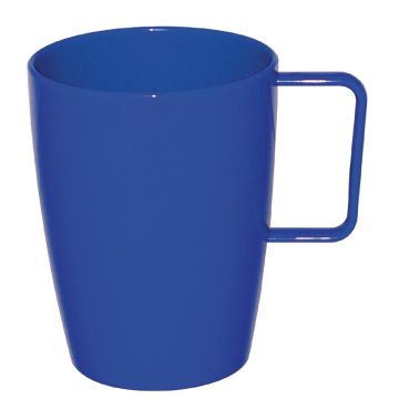 Kristallon (Pack of 12) Polycarbonate Handled Cups Blue 284ml CE288
