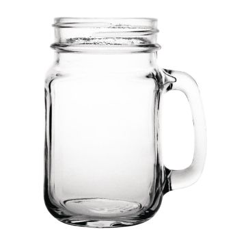 Olympia (Pack of 12) Handled Mason Jar Glasses 470ml CE678