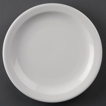 Athena Hotelware (Pack of 12) Narrow Rimmed Plates 205mm CF362