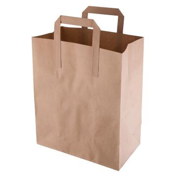 Fiesta Green Recycled Brown Paper Carrier Bags Medium (Pack of 250) CF591