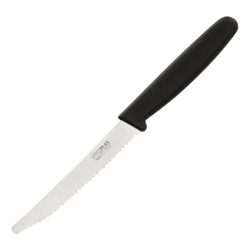 Hygiplas Black Serrated Tomato Knife 10cm CF897