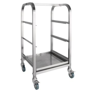 Vogue 3 Tier Glass Racking Trolley for 425mm Baskets CL269