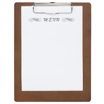 Wooden Menu Presentation Clipboard A4 CL174