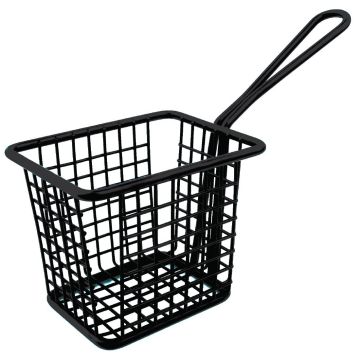 Olympia Mini Square Fryer Basket Black CL472