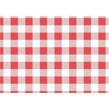 Red Gingham Greaseproof Paper 190x310mm CL658