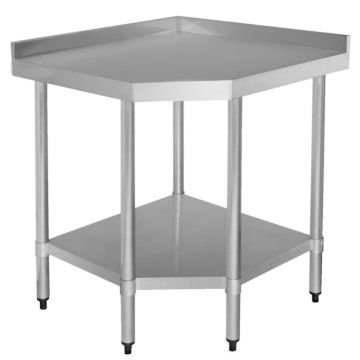 1000X762X1000mm #304 Stainless Steel Bbq Food Prep Corner Bench W/ Splash Back