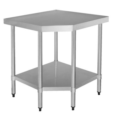 Food Grade Stainless Steel Ss 304 Corner Bench Flat Top Table 762X1000X900 E0