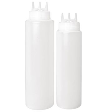 Vogue Clear 3 Nozzle Squeeze Bottle 24oz CW725