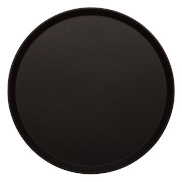 Cambro Treadlite Fibreglass Round Anti-Slip Tray Black 355mm DB003