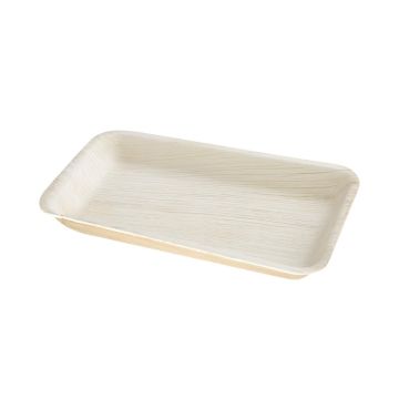 Fiesta Green Biodegradable Palm Leaf Deep Rectangular Plates 250mm Pack of 100 DK380