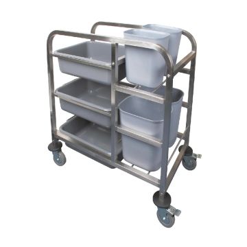 Vogue Stainless Steel Bussing Trolley DK738