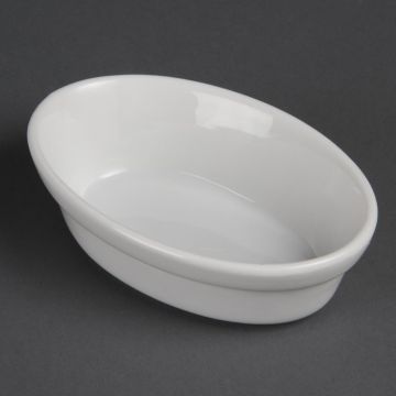 Olympia Whiteware Oval Pie Dishes 145 x 104mm (Pack of 6) DK806
