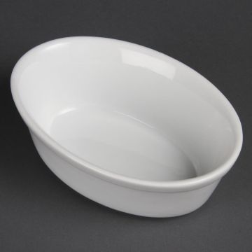 Olympia Whiteware Oval Pie Dishes 161 x 116mm (Pack of 6) DK807
