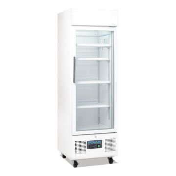 Polar Upright Display Glass Door Fridge 218Ltr White DM075-A