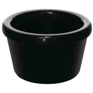 Kristallon (Pack of 12) Melamine Plain Ramekins Black 63.5mm DM161