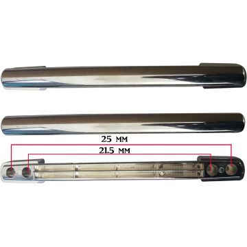 Brand New 2 Piece Spare Door Handle For Fridge Coated In Silver