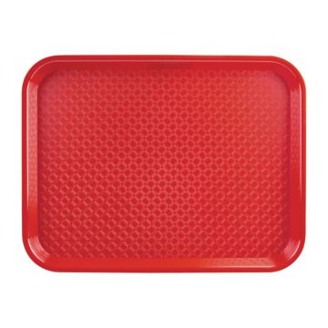 Olympia Kristallon Polypropylene Fast Food Tray Red 345mm DP213