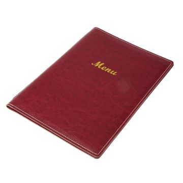 Leatherette Style Menu Holder A4 4 Card E222