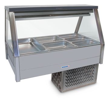 Roband Straight Glass Refrigerated Display Bar - Piped And Foamed Only (No Motor), 6 Pans EFX23RD