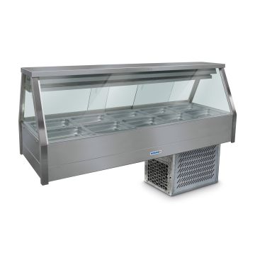 Roband Straight Glass Refrigerated Display Bar, 10 Pans ERX25RD