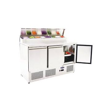 Atosa Three Doors Open Top Saladette Fridge 1365mm ESL3853