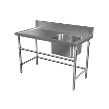 2200X 600mm Single Right Bowl Kitchen Sink Stainless Steel