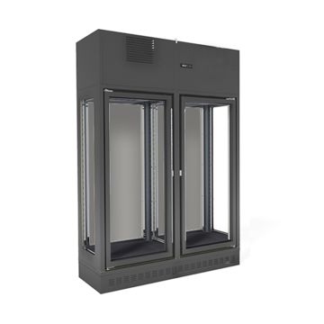 Fagor Commercial Single Zone 2 Doors Black Wall-Mounted Wine Cellar FWC-2602-1WB