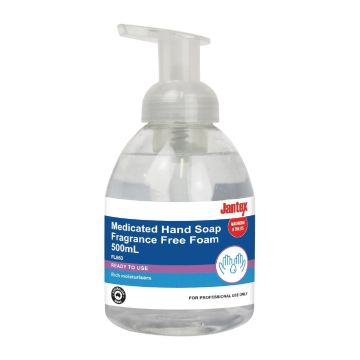 Jantex Medicated Hand Soap Fragrance Free Foam 500ml FL863