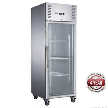 Fed-X S/S Full Glass Door Upright Fridge XURC600G1V