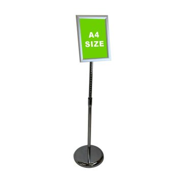 Brand New Adjustable Height And Multi Angle Menu Stand W/ Snap Frame Silver A4