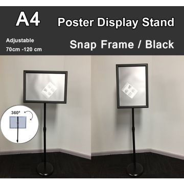 Adjustable Height And Angle Menu Black Stand