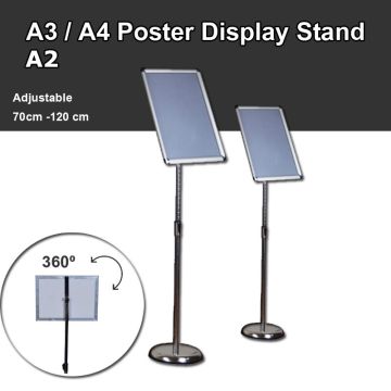 Adjustable Height And Angle Menu Silver Stand
