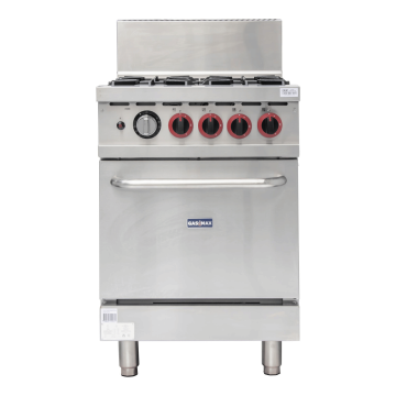Gasmax Commercial 4 Burner With Oven Flame Failure - GBS4TSLPG