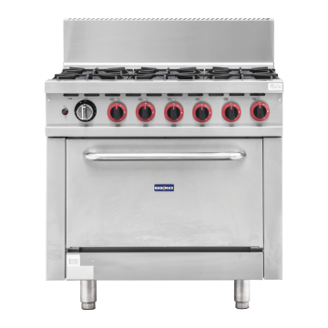 Gasmax Commercial 6 Burner With Oven Flame Failure GBS6TS