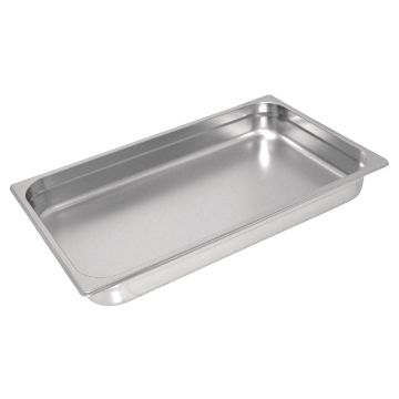 Vogue Heavy Duty Stainless Steel 1/1 Gastronorm Pan 100mm GC964