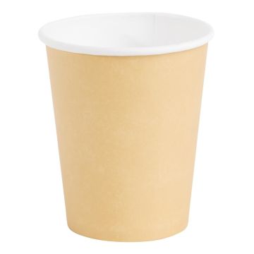 Fiesta Takeaway Coffee Cups Single Wall Brown 225ml (Pack of 1000) GF030