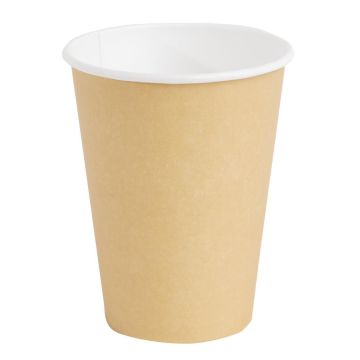 Fiesta Takeaway Coffee Cups Single Wall Brown 340ml (Pack of 1000) GF032
