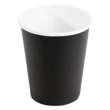 Fiesta Takeaway Coffee Cups Single Wall Black 225ml (Pack of 1000) GF040