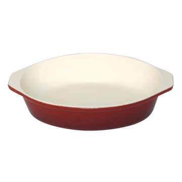 Vogue Red Round Cast Iron Gratin Dish 400ml GH315