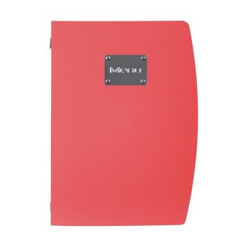 Securit Rio Menu Holder Red A4
